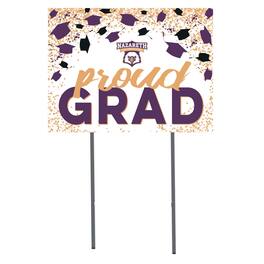 Jardine - Nazareth University Golden Flyers 18" x 24" Proud Grad Yard Sign - White