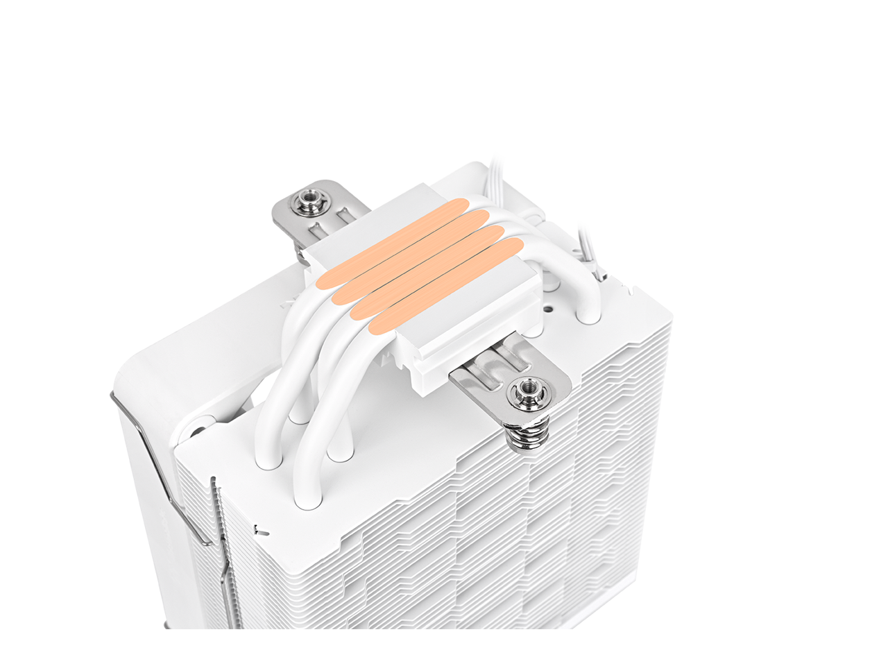 Alt View 7. Thermaltake - Thermaltake ASTRIA 200 ARGB Cooler, 4 Cu Pipes, 120mm Fan, 210W TDP, White - White.