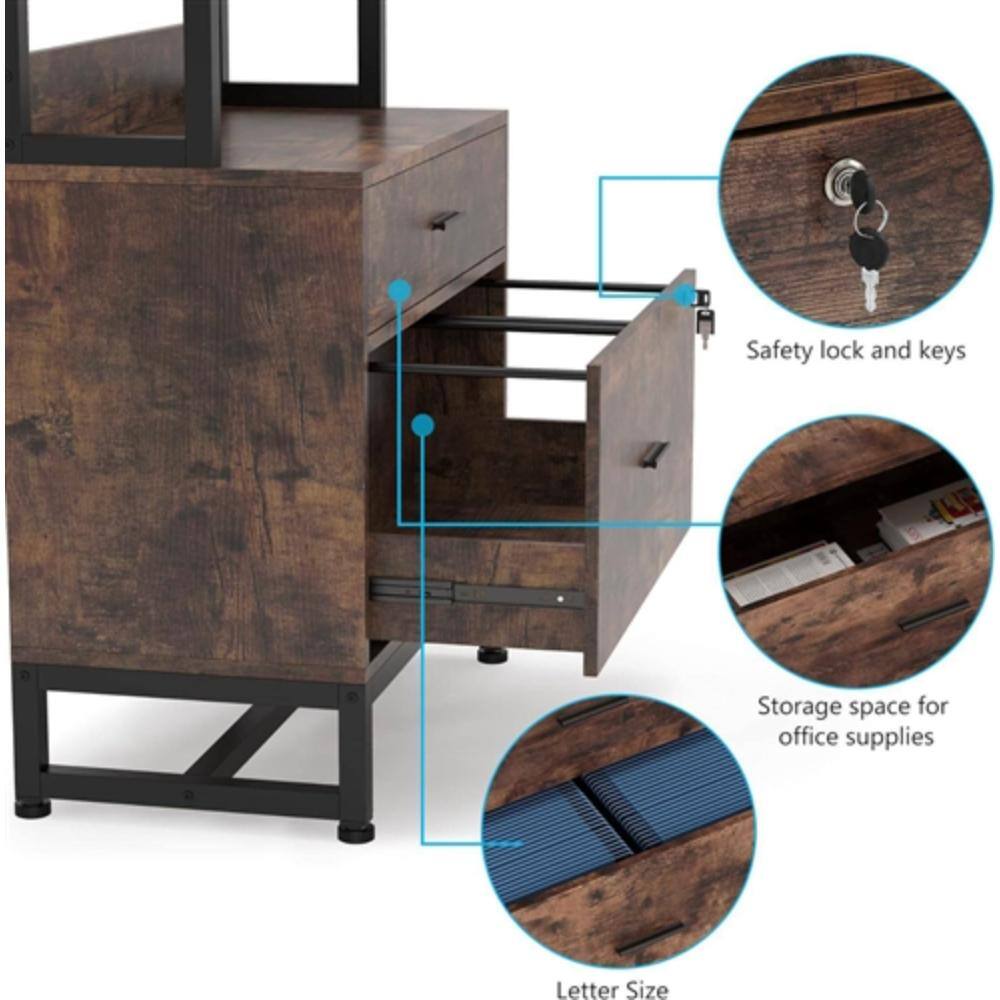 - Safety lock and keys
- Storage space for office supplies
- Letter Size