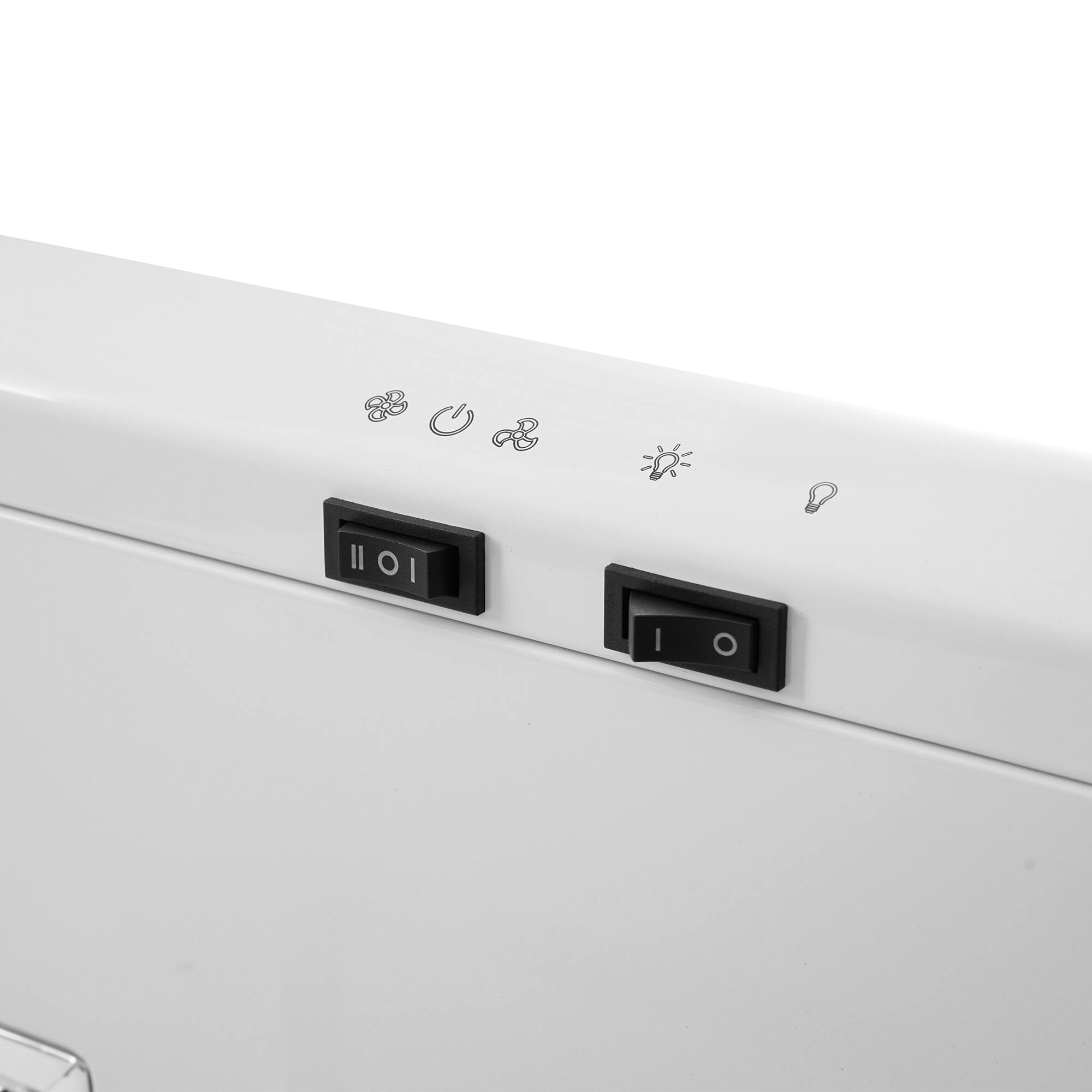 Alt View 2. RCA - R-RHUCC30SWH 30 in. Century Collection Ductless 160 CFM Under Cabinet Range Hood, Reusable Filter, Light, White - White.