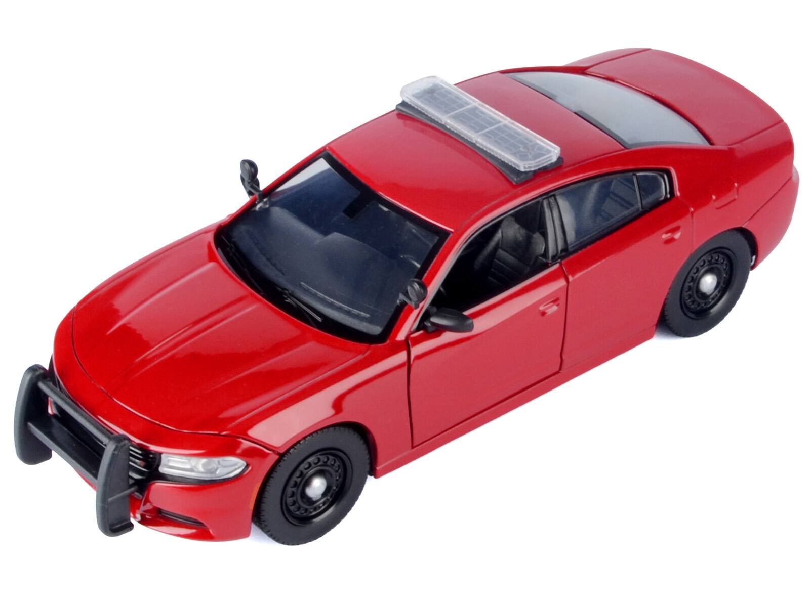 Alt View 1. Motormax - 2023 Dodge Charger Pursuit Police Car Red "Law Enforcement and Public Service" Series 1/24 Diecast Model Car by Motormax.