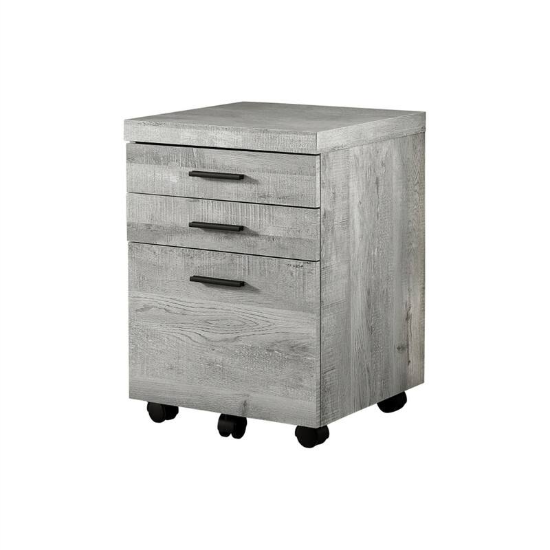 Front. HTUTWOO - File Cabinet with Wheels - Rolling Mobile Storage Cabinet, Printer Stand with Drawers, Contemporary Office Organizer - Grey.