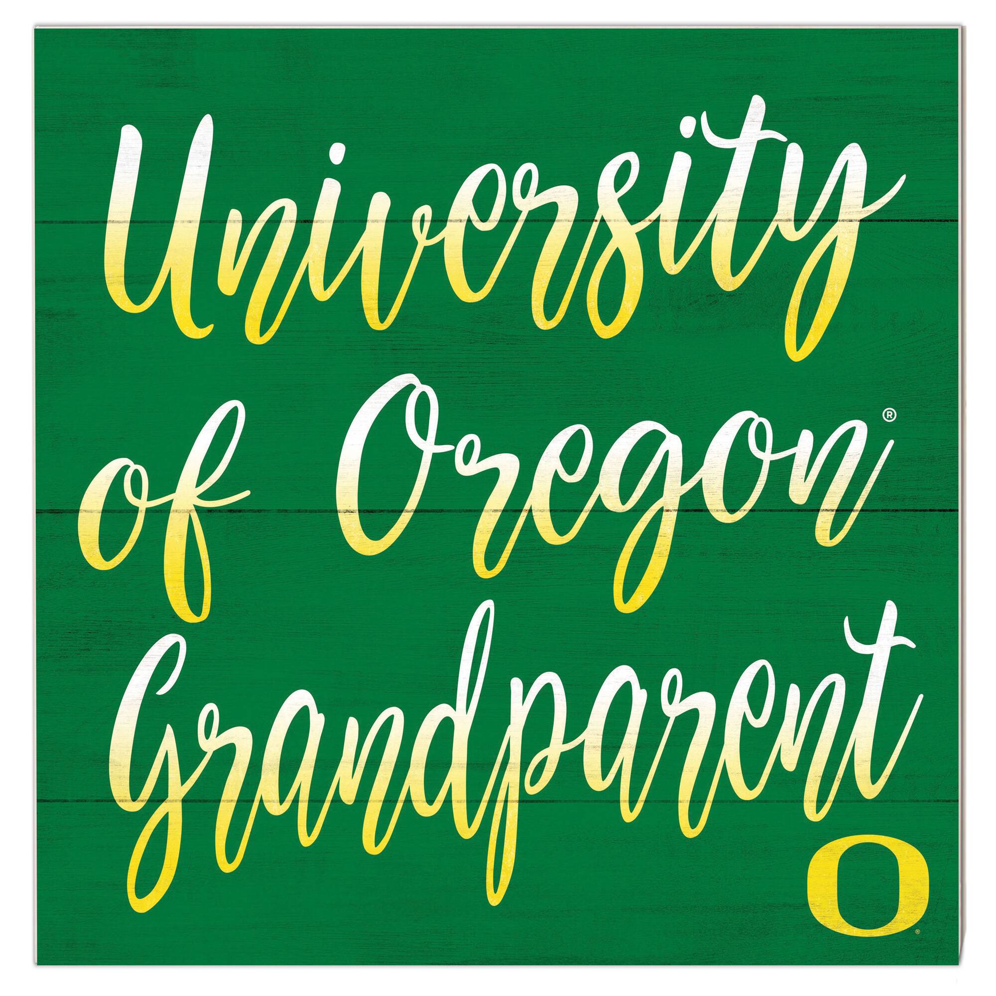 Oregon Ducks 10'' x 10'' Grandparent Plaque