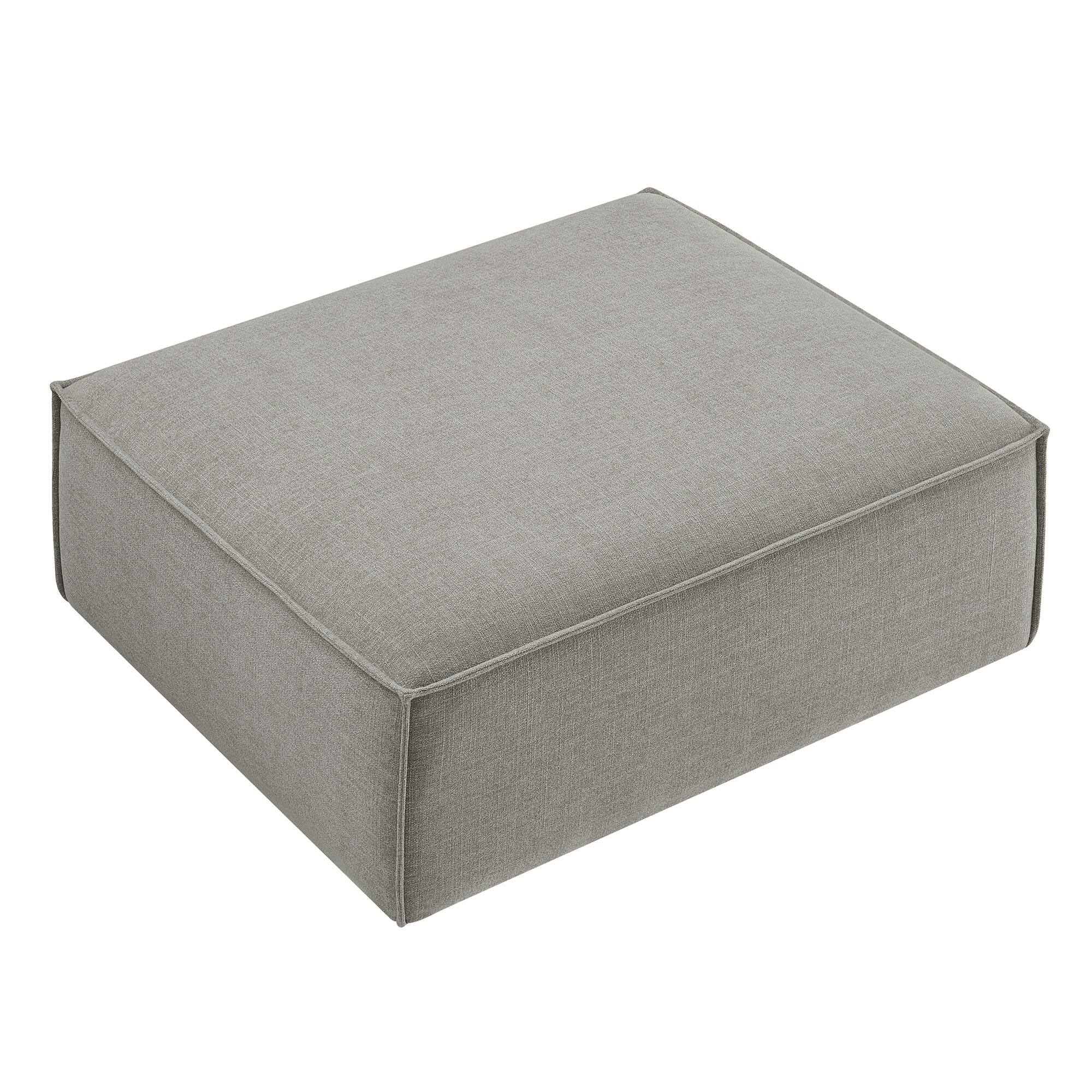 Alt View 4. Modway - Restore Performance Fabric Upholstered Modular Ottoman by Modway - Pewter.