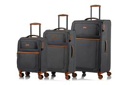 Champs - Classic II Collection 3 Piece Ultra Soft Side Luggage Set - Gray