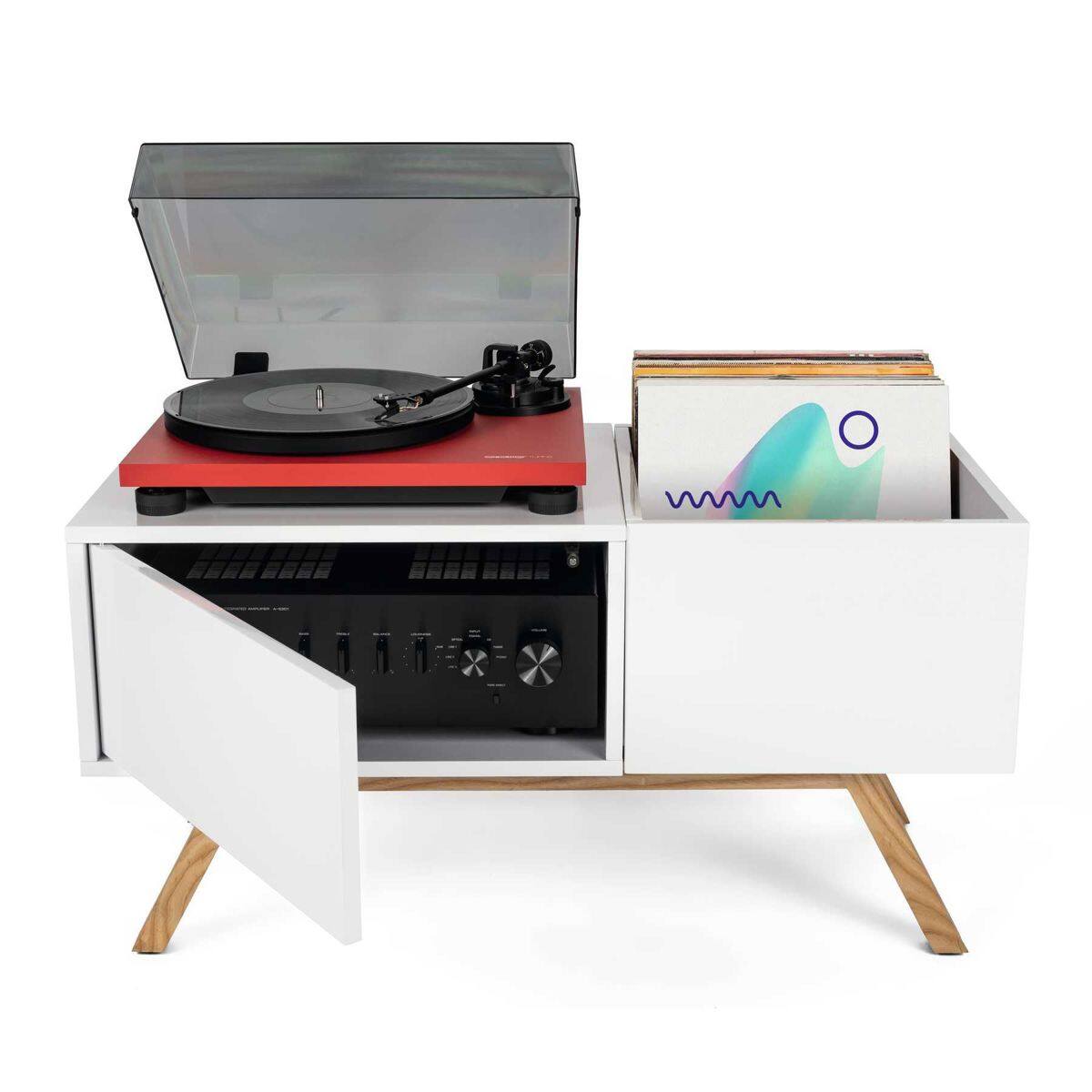 Alt View 1. Glorious - Glorious Turntable Lowboard with Integrated Record Box.