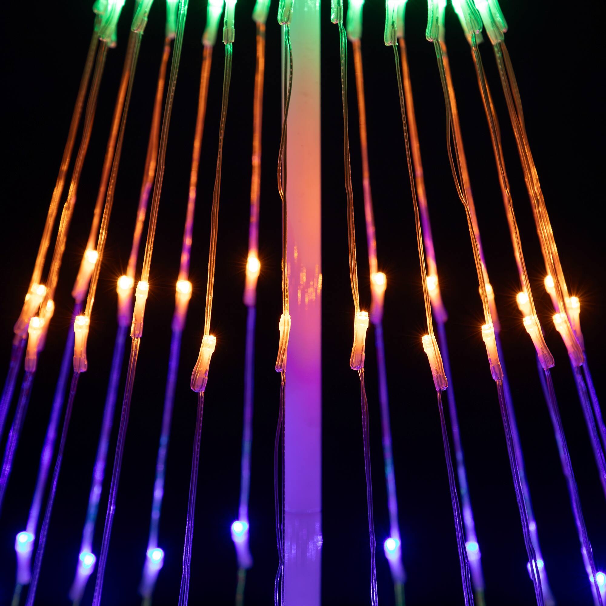 Alt View 5. Northlight - LED Lighted Outdoor Multi-Function Christmas Cone Tree - 4' - Multi-Color - White.