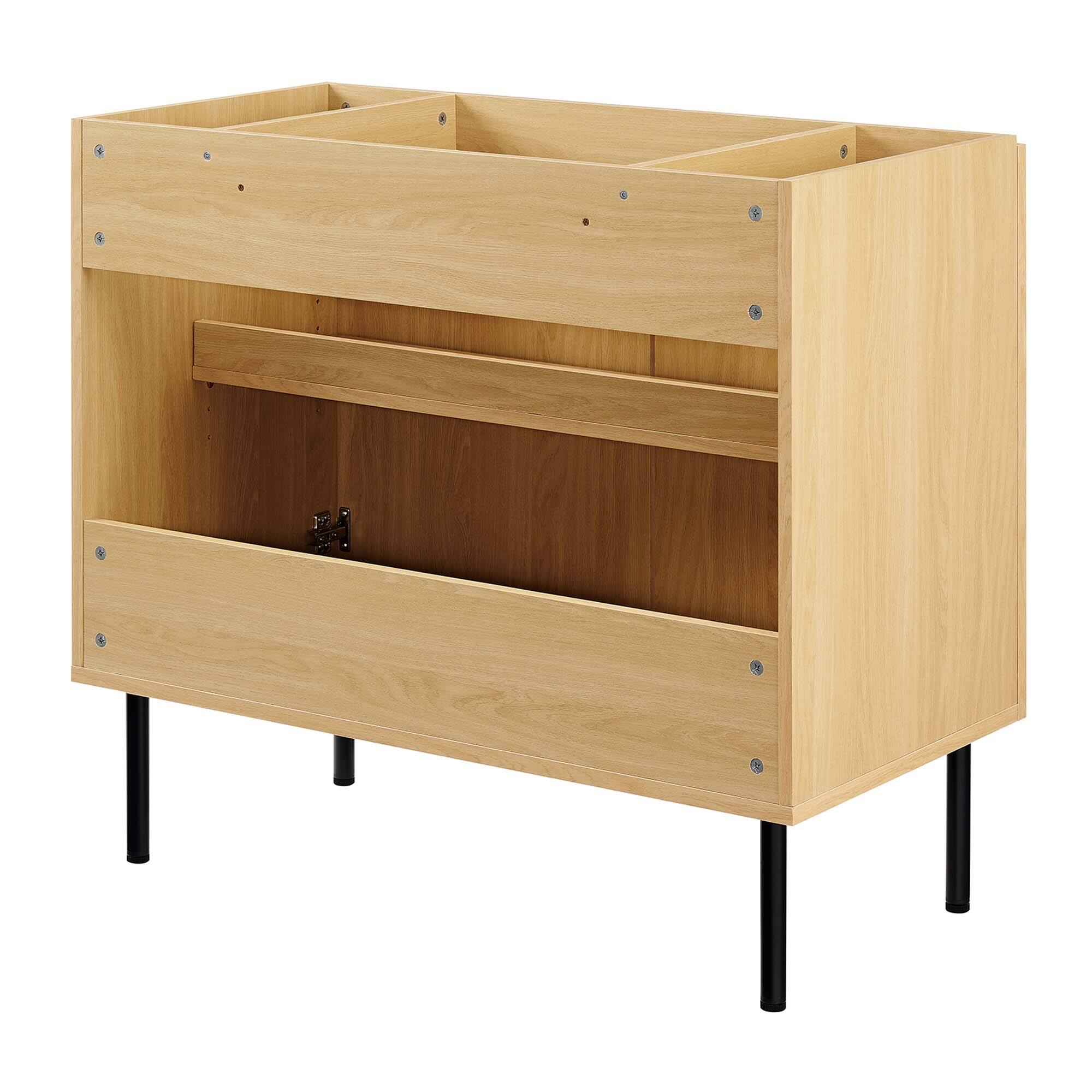 Alt View 2. Modway - Chaucer Bathroom Cabinet Basin Not Included by Modway - Oak.