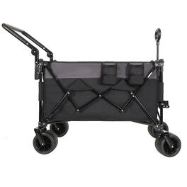 Loheer - Heavy Duty Folding Wagon with Adjustable Push Pull Handles and All Terrain Wheels