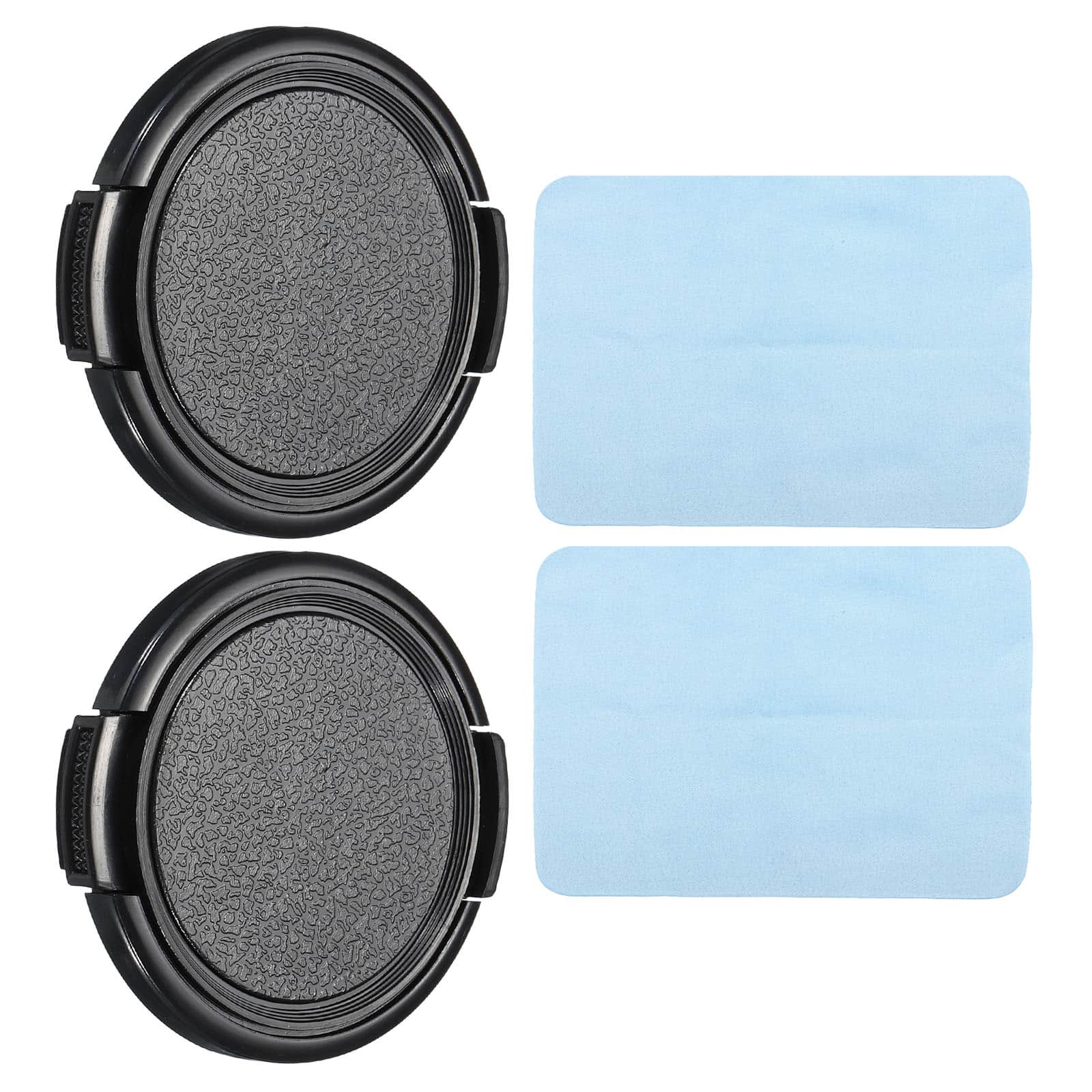Unique Bargains - 2pcs 49mm Sides Pinch Lens Cap with Cloth for Nikon/Fujifilm/Pentax/Leica - Black price history on PriceWatchPro