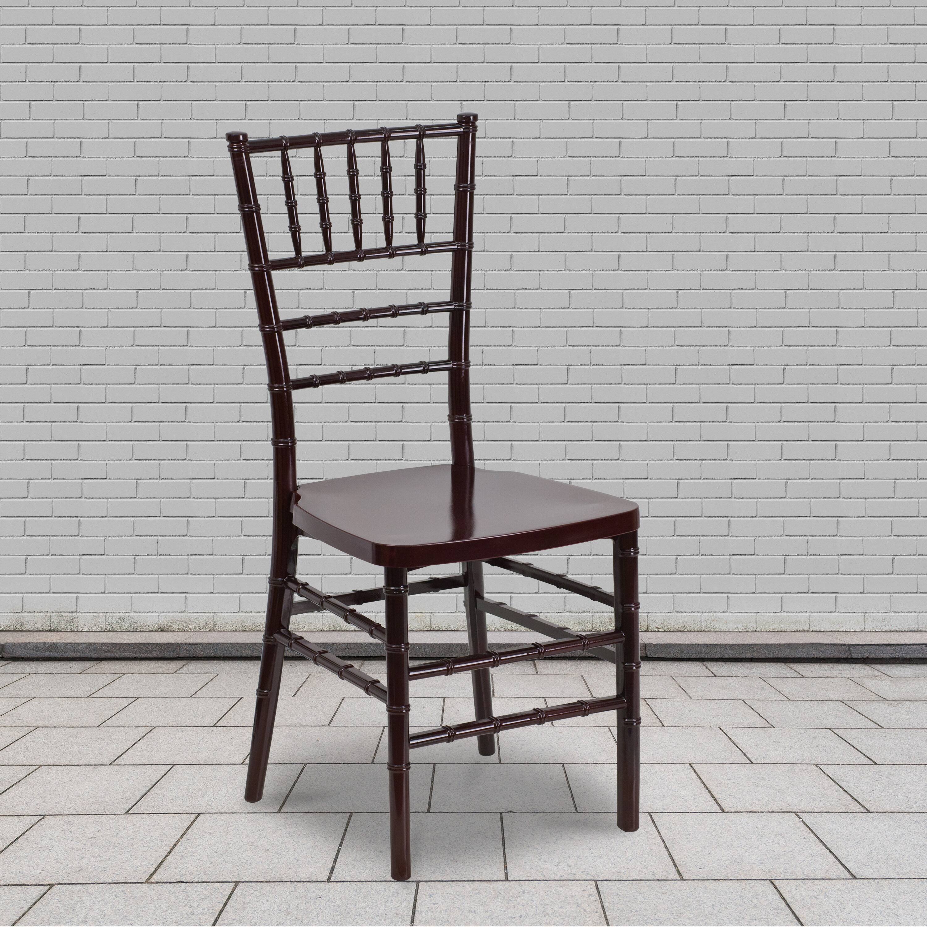 Alt View 2. Emma + Oliver - 2 Pack PREMIUM Resin Stacking Chiavari Chair - Mahogany.