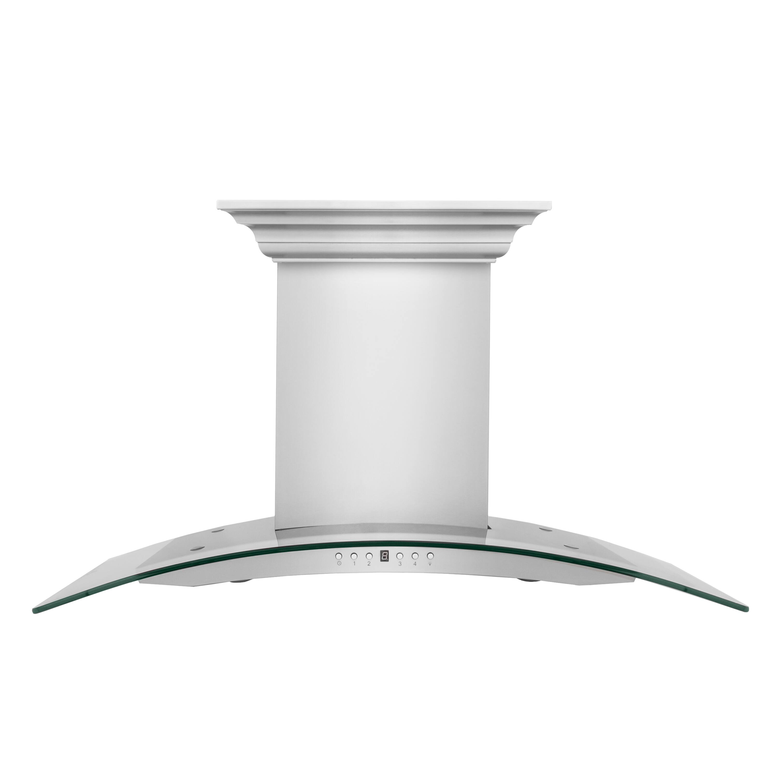 Alt View 12. ZLINE - 30 in. ZLINE CrownSound™Ducted Vent Wall Mount Range Hood in Stainless Steel with Built-in Bluetooth Speakers - Stainless steel.