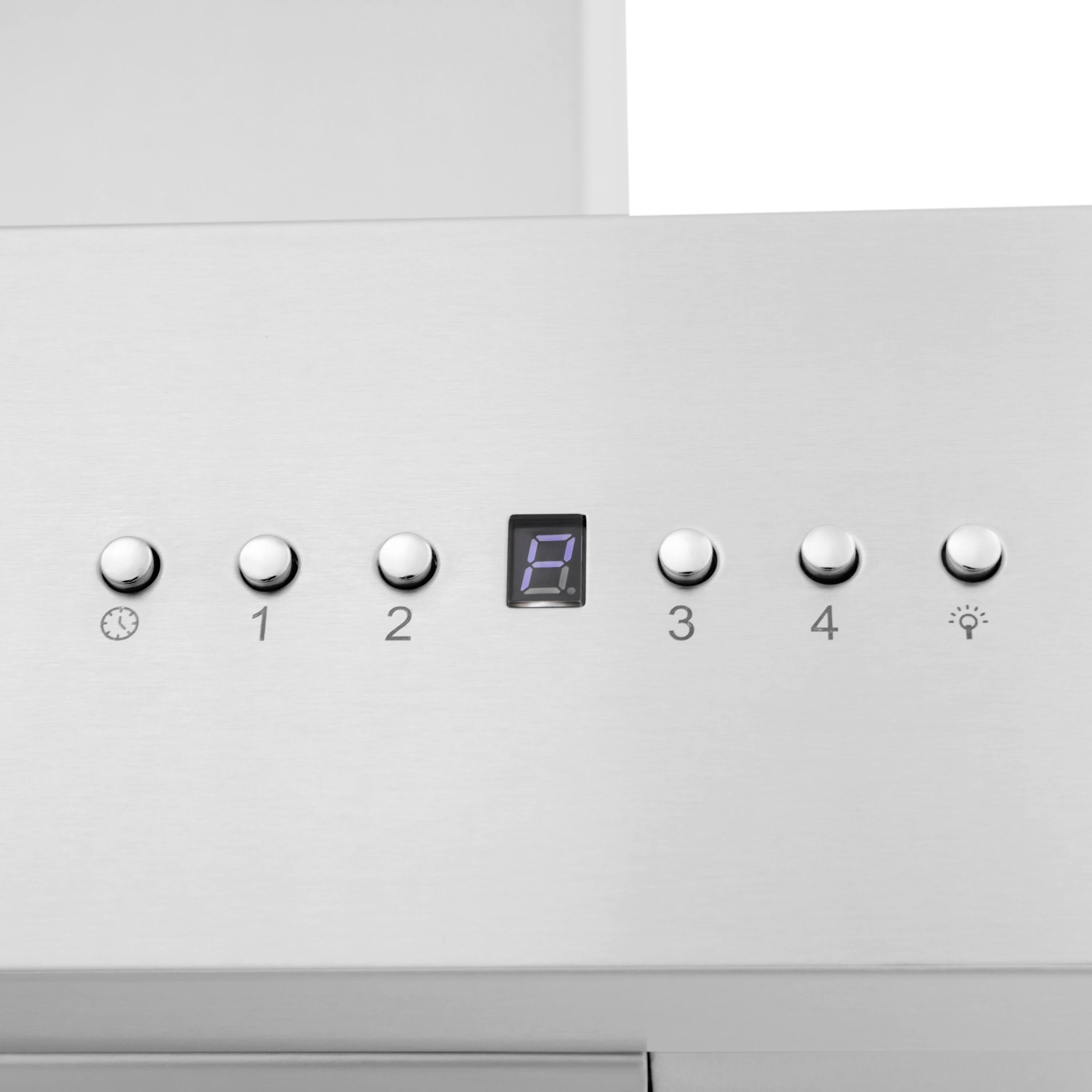 Alt View 1. ZLINE - ZLINE 36 in. Ducted Professional Wall Mount Range Hood in Stainless Steel (KECOM-36) - Stainless steel.