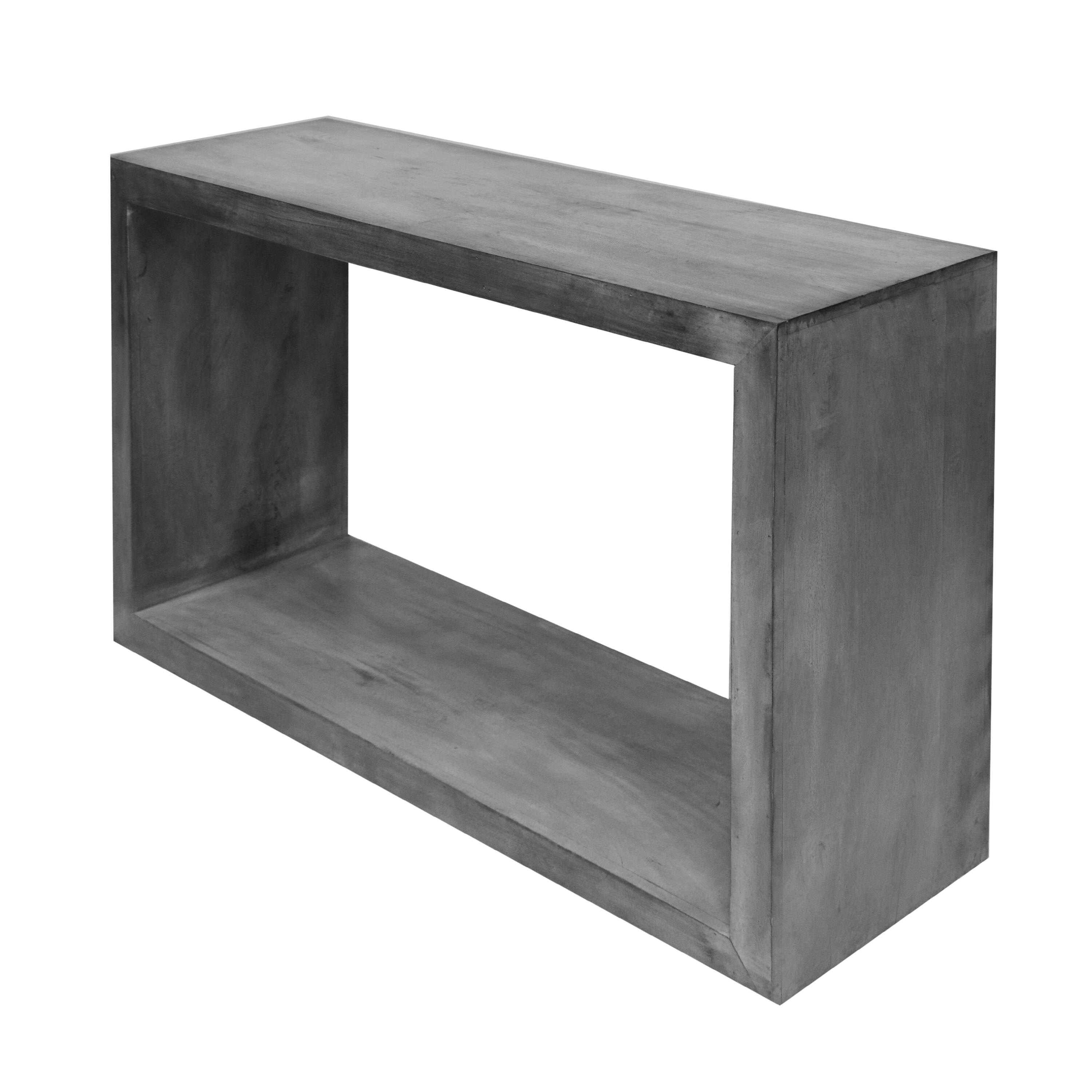 Alt View 3. Manhattan Lane - Keli 52 Inch Cube Shape Wooden Console Table with Open Bottom Shelf - Gray.