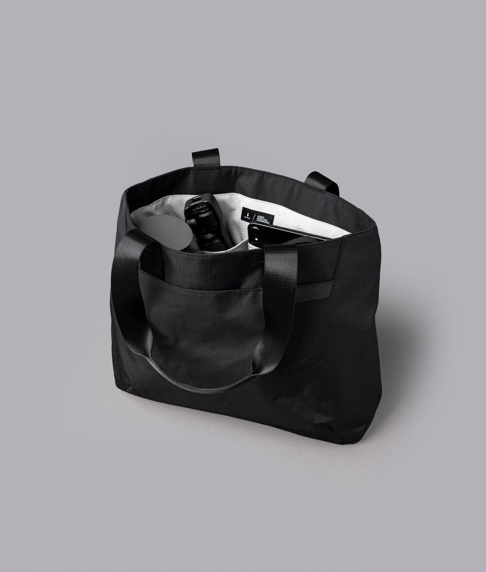 Alt View 4. ALPAKA - Elements Tote Bag 14.5L Weatherproof Foldable Travel Tote with Magnetic Closure - B/G Axoflux 210D.