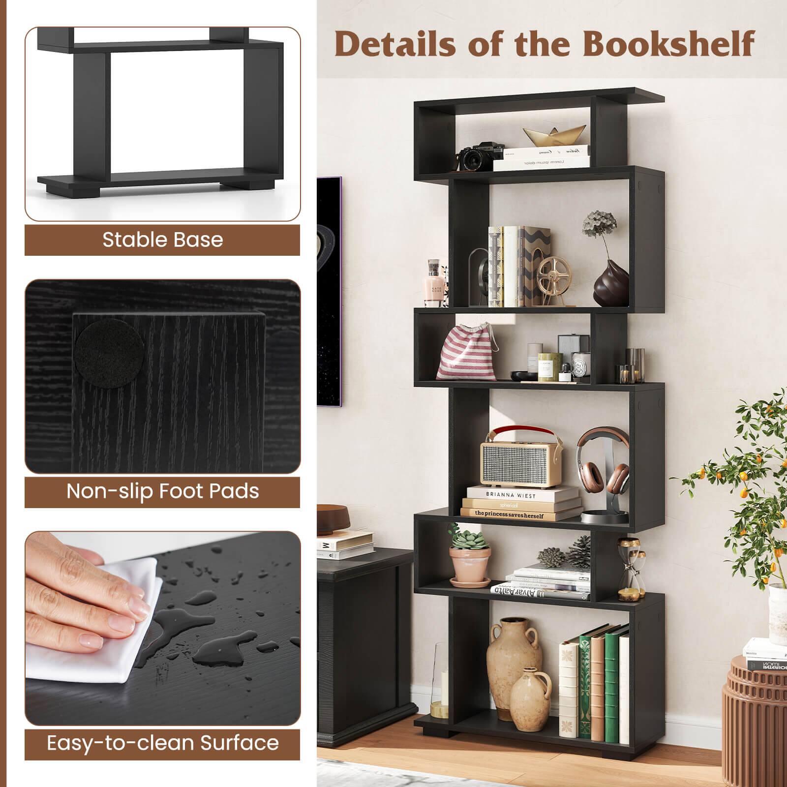 Details of the Bookshelf

- Stable Base
- Non-slip Foot Pads
- Easy-to-clean Surface