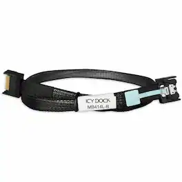 Icy Dock - MCIO Data Transfer Cable - 1.64 ft MCIO Data Transfer Cable for NVMe Controller, Storage Device, Storage