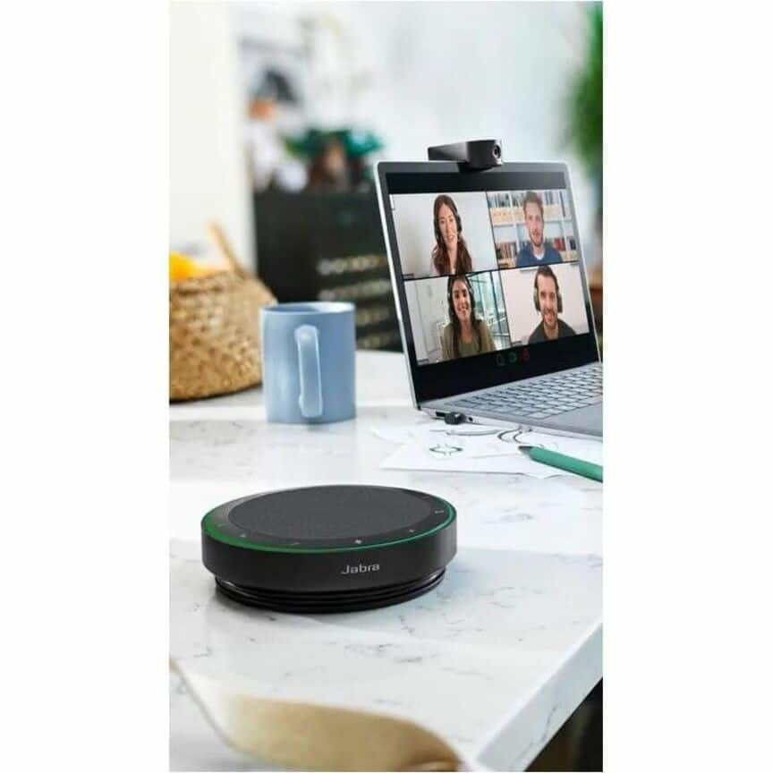 Jabra Speak2 75 Speakerphone Wireless Bluetooth Zoom 4 Microphone