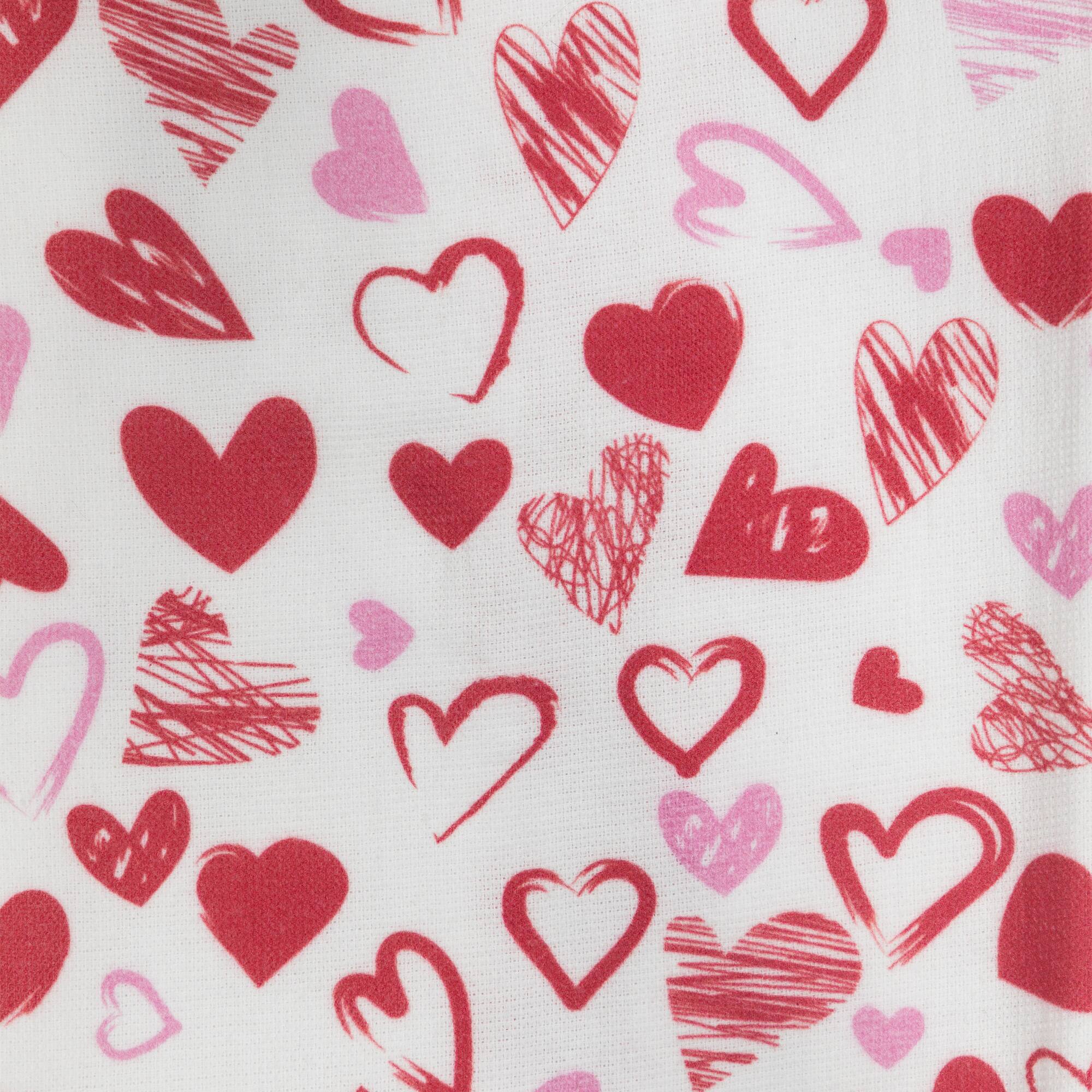 Alt View 5. Northlight - Plaid and Hearts Valentine's Day Kitchen Tea Towels - 26" - Pink and Red - Set of 2 - White.