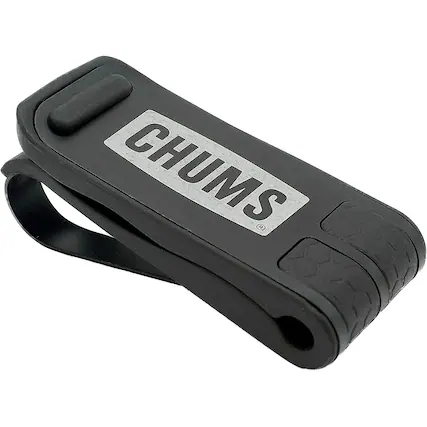 Front. Chums - Chums Glasshopper Metal Visor Eyewear Clip - Black - Black.
