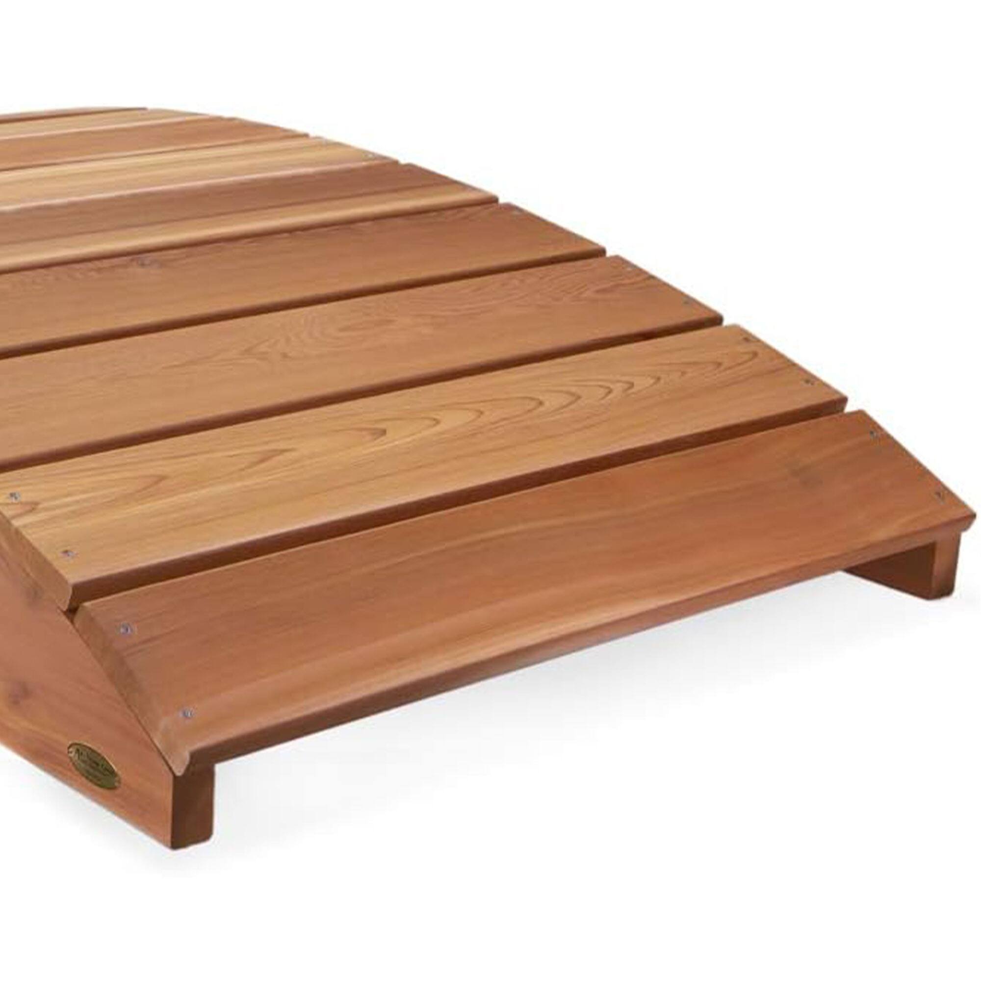 Alt View 4. All Things Cedar - All Things Cedar Wooden Bridge, Outdoor Garden Walkway, 6 Feet, Natural Finish - Natural.