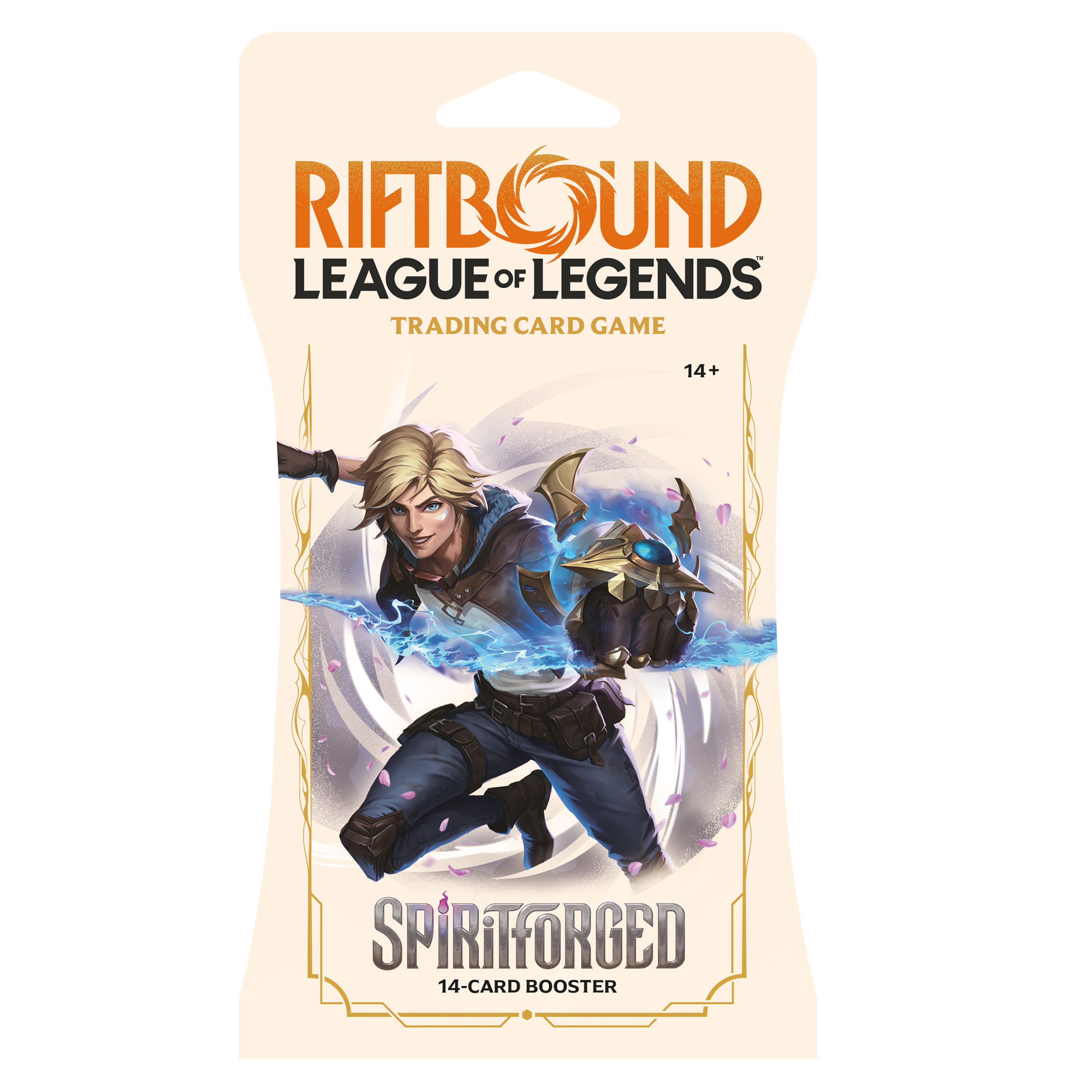 RIFTBOUND  
LEAGUE OF LEGENDS  
TRADING CARD GAME  
14+  
SPIRITFORGED  
14-CARD BOOSTER