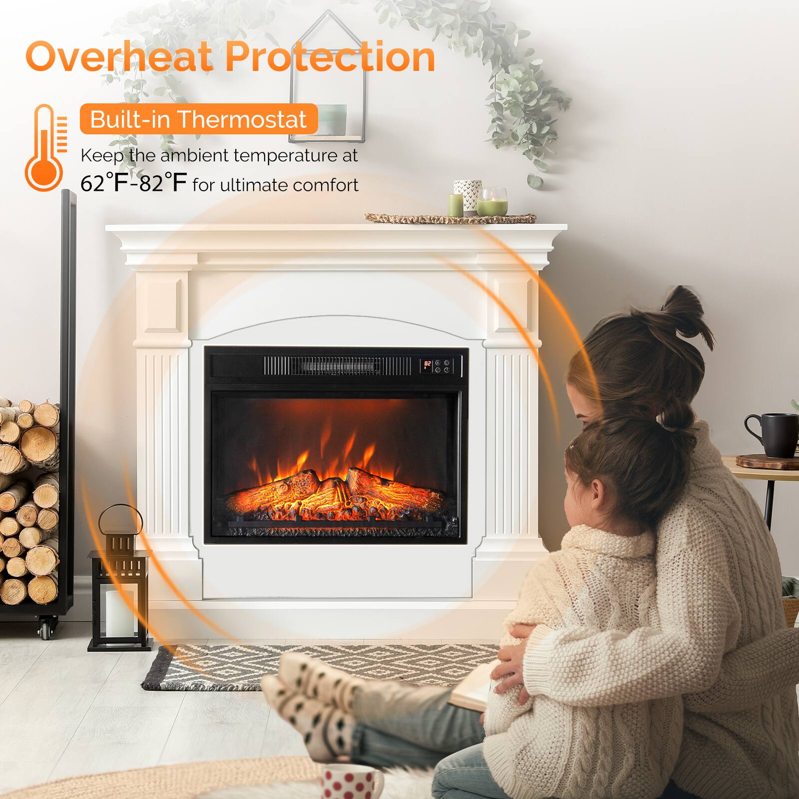 Overheat Protection  
Built-in Thermostat  
Keep the ambient temperature at 62°F-82°F for ultimate comfort