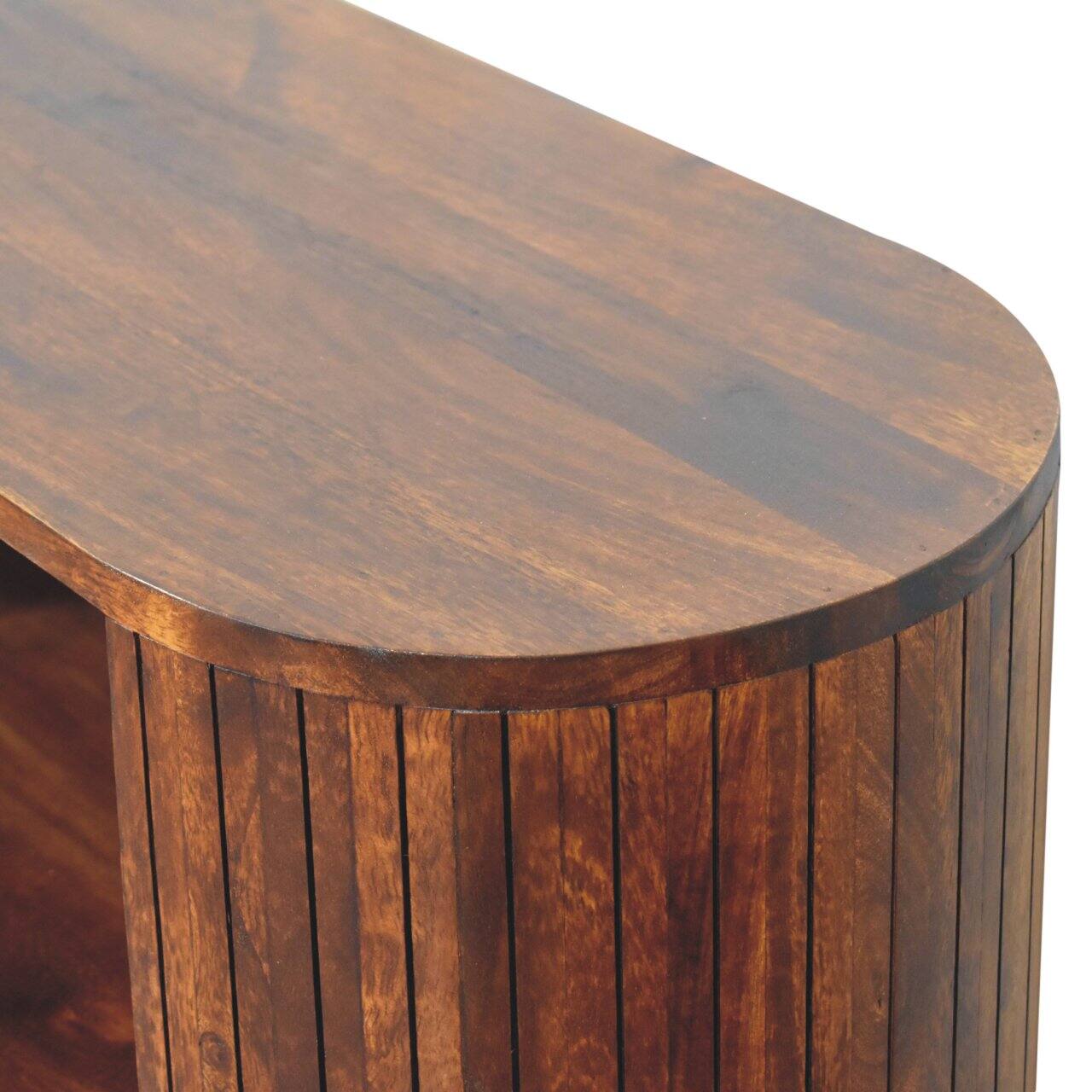 Alt View 2. Artisan Furniture - Artisan Furniture Solid Wood Cortez Chestnut Open Cabinet, Brown - Brown.