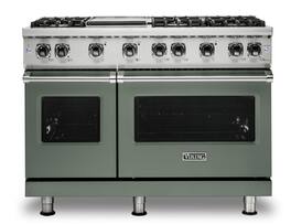 Viking - 6.1 Cu. Ft. 48"W. Professional 5 Series Freestanding Double Oven Liquid Propane Gas Convection Range - Eucalyptus