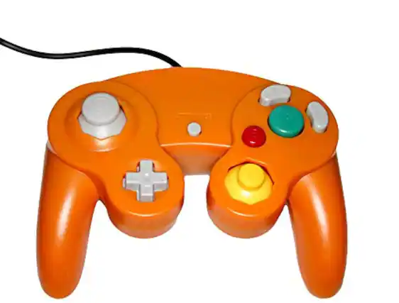 Front. Mars Devices - Gamecube USB Controller - Orange - for Windows, Mac, and Linux - Orange.