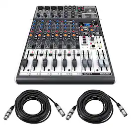 Behringer - XENYX X1204USB Premium 12-Input 2/2-Bus Mixer With Cable Bundle