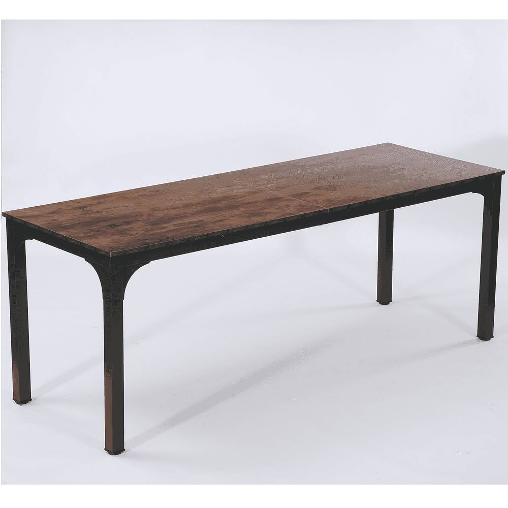 Left. Kadyn - Kadyn Study Writing Desk, Computer Desk,Rectangle Executive Desk, 78.7" Computer Desk 6FT Conference Table,Rustic Brown - Rustic Brown.