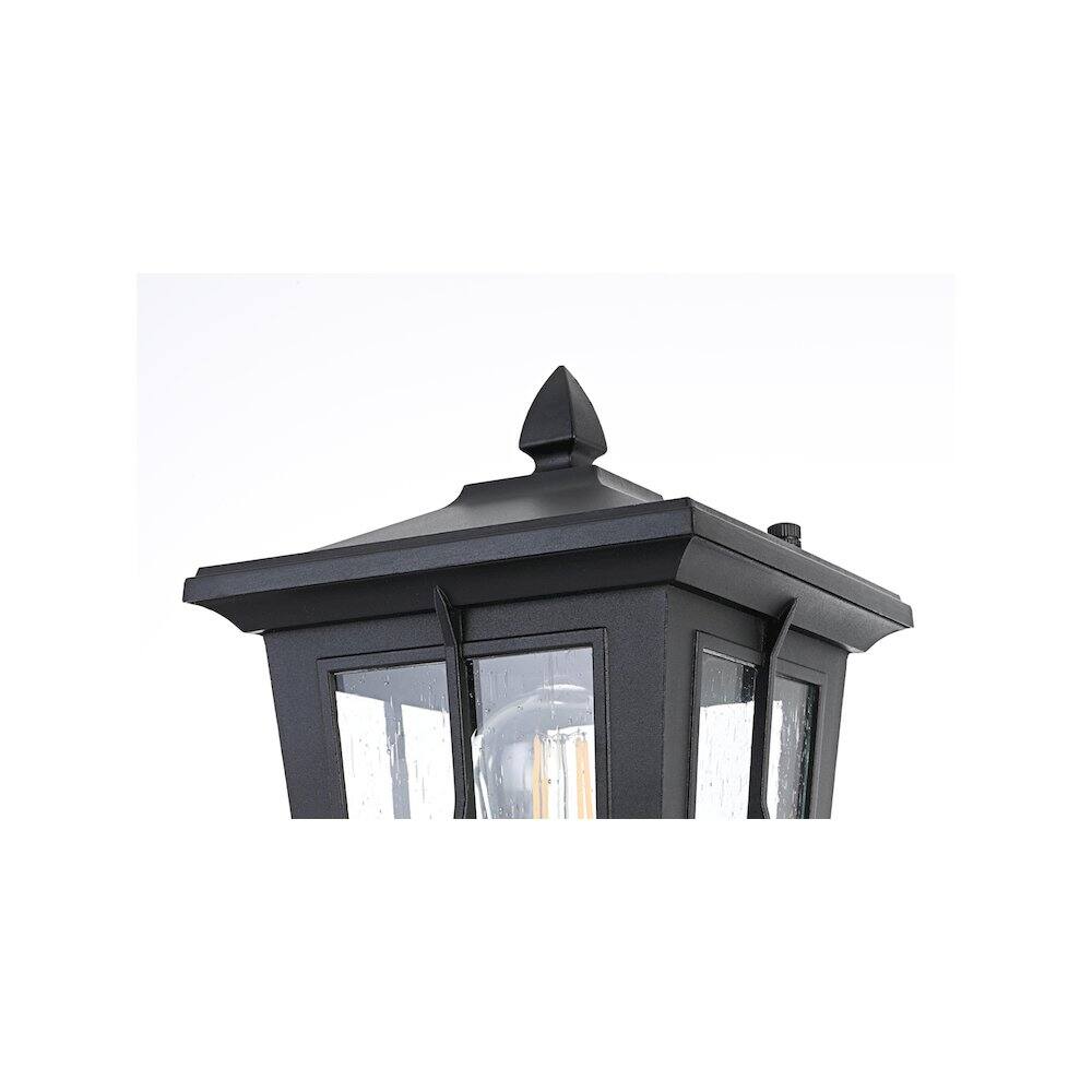 Alt View 1. Elegant Lighting - Bodine 7 inch Outdoor Pendant in Black - Black.