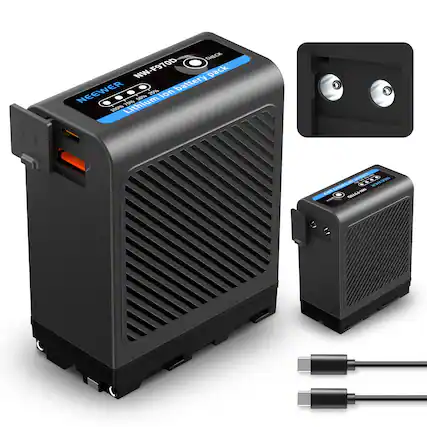USD-A USB-C CHECK NW-F970D NW- pack NEEWER 25P battery SO ion Lithium 79% 100% - T NEEWER NARDAN MN 1O GAMM
NEEWER NW-F970D
Lithium ion battery pack
1800mAh 7.5V 13.5Wh
USB-C
NEEWER NW-F970D
Lithium ion battery pack
1800mAh 7.5V 13.5Wh
USB-C