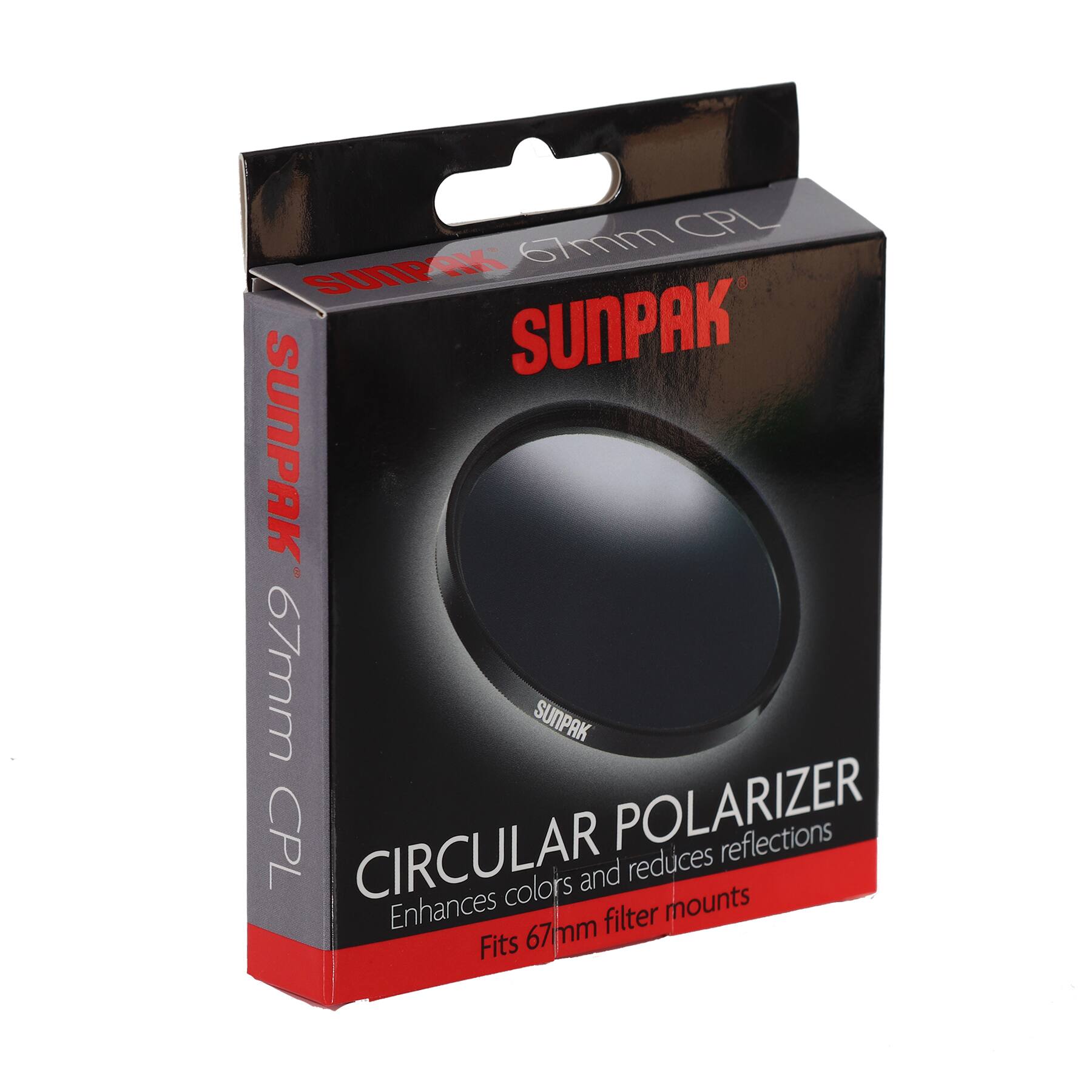 Left. Sunpak - Circle 67mm Polarizer Lens Filter.