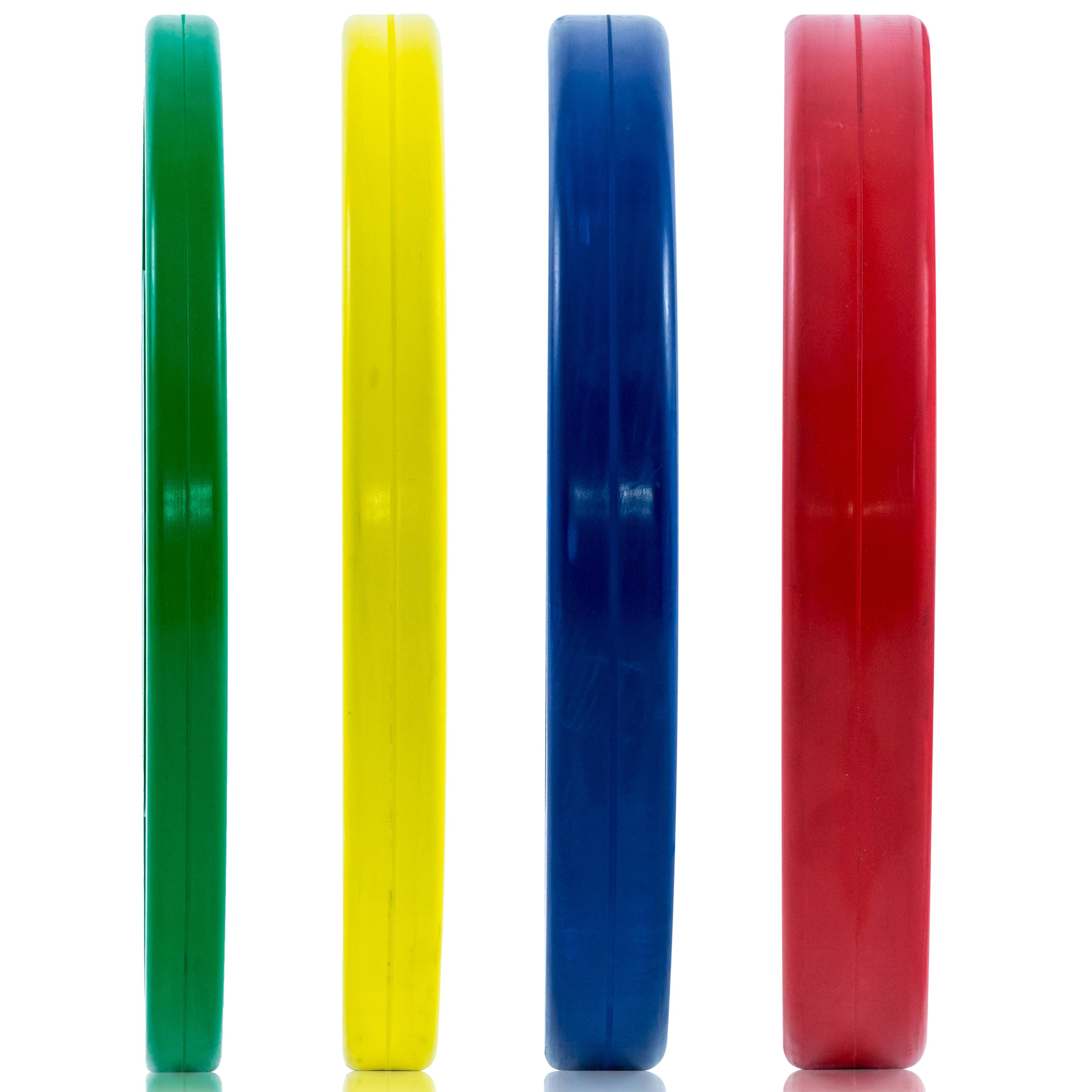 Left. ProsourceFit - ProsourceFit Color Training Bumper Plate, 25 lbs - Green.