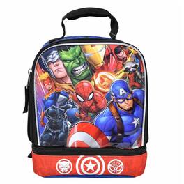 Bioworld - Kids Insulated Lunch Bag with Handle, Avengers Drop Bottom Rectangle Lunch Bag - Assorted Pre-Pack