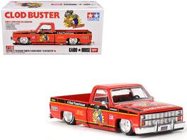 Mini GT - Chevrolet Silverado Pickup Truck Clod Buster Orange Black Stripes Jun Imai Tamiya x Kaido House Special 1/64 - Orange And Black