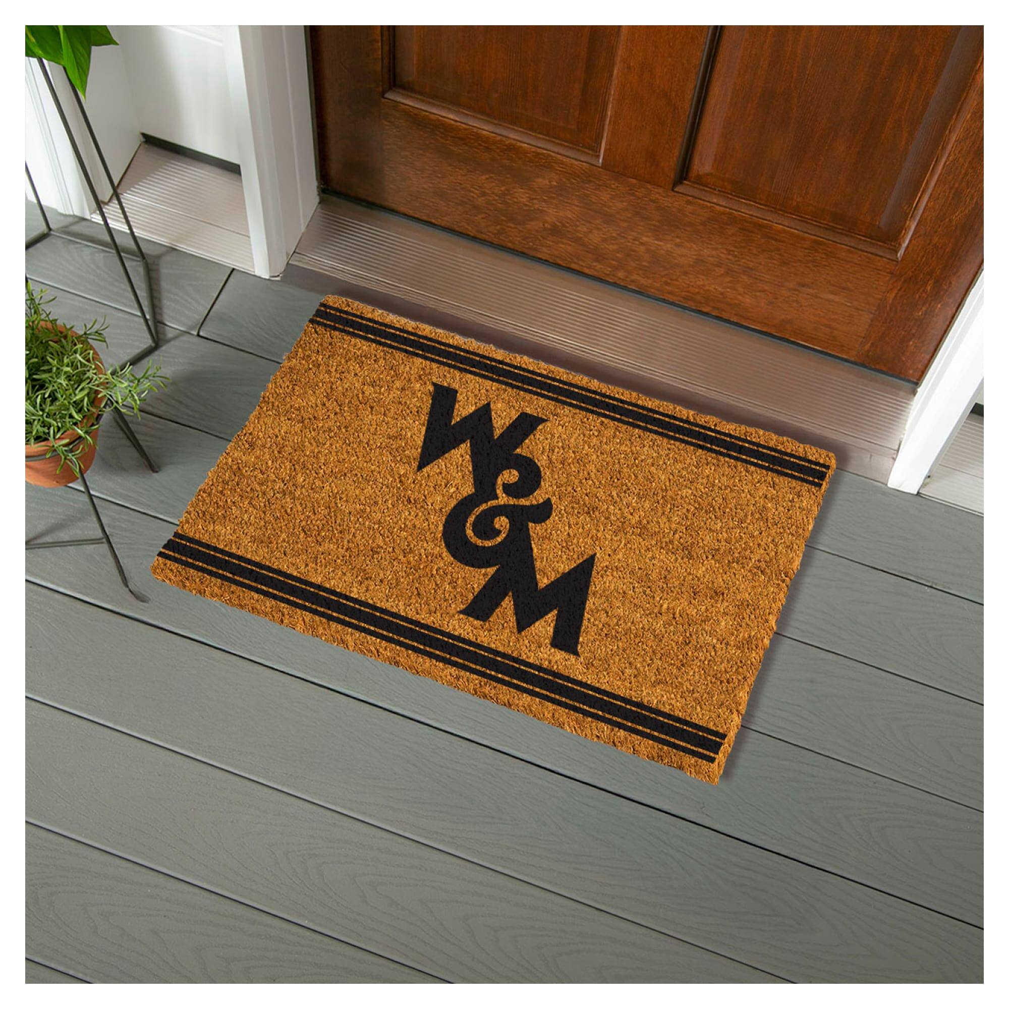 Alt View 1. Evergreen Enterprises - William & Mary Tribe 28" x 16" Primary Logo Outdoor Coir Entryway Mat - Multicolor.