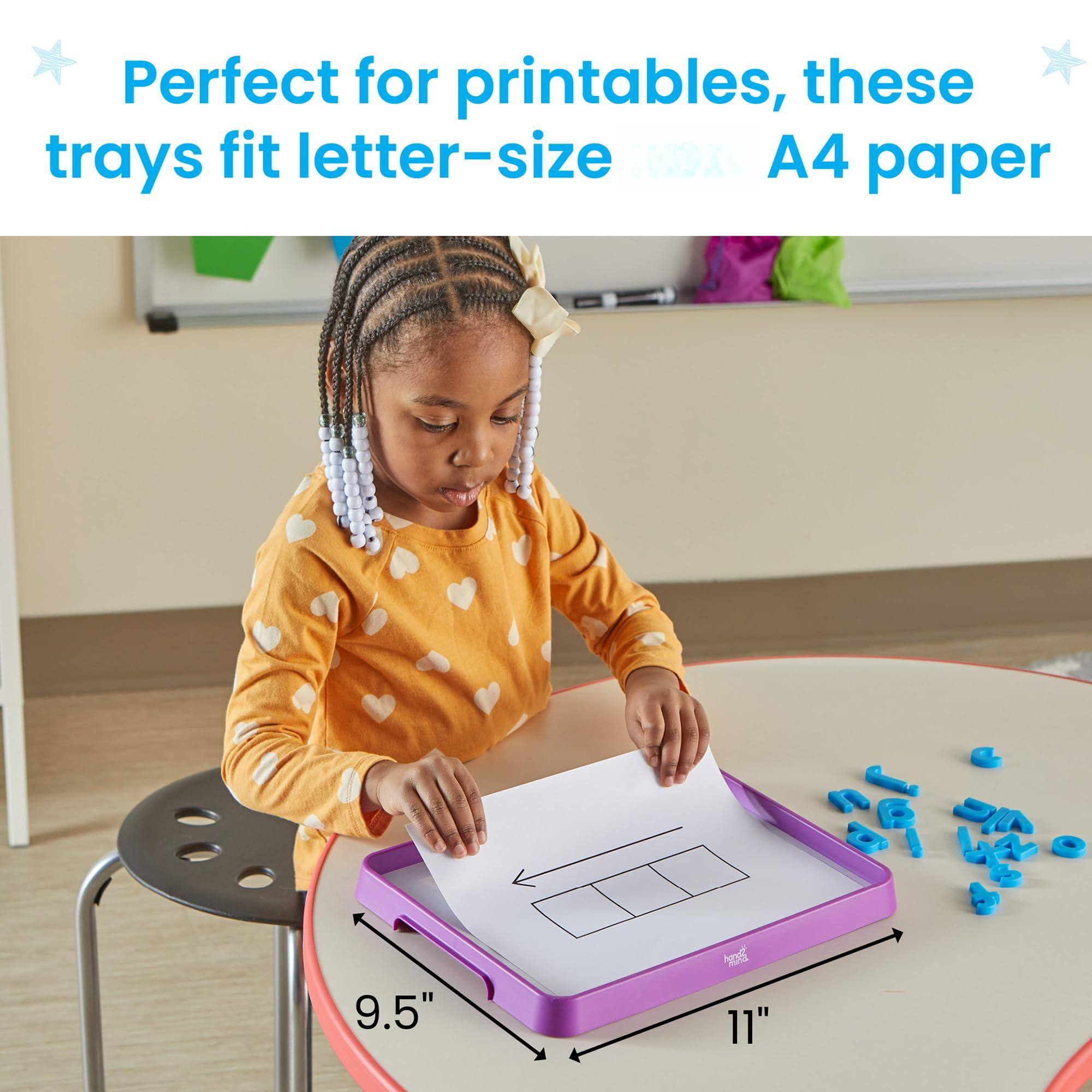 Perfect for printables, these trays fit letter-size A4 paper.
