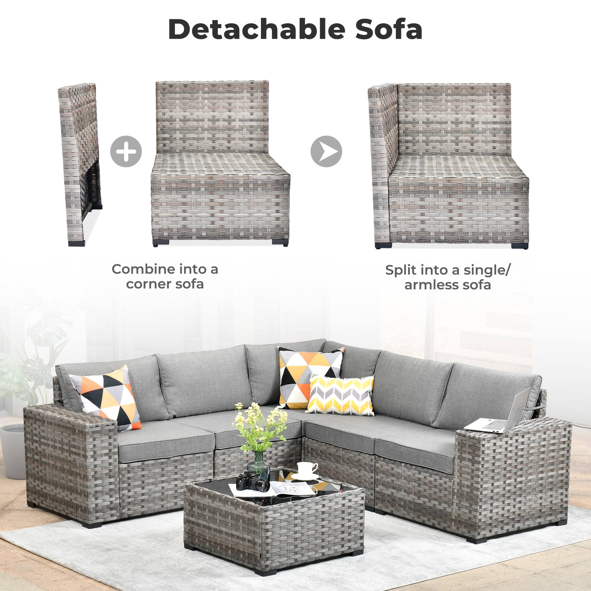 Detachable Sofa

Combine into a corner sofa

Split into a single/armless sofa