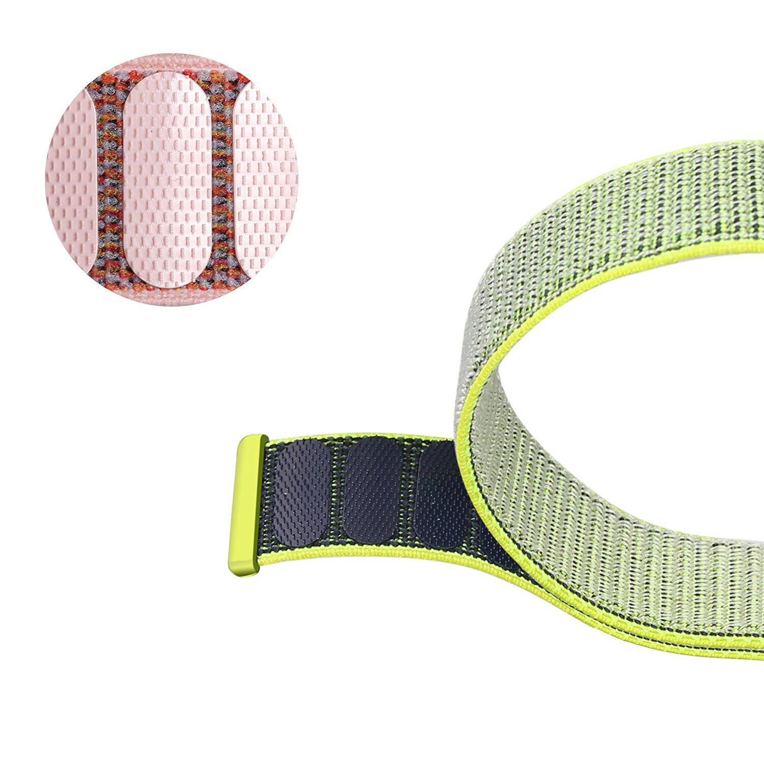 Left. StrapsCo - Everyday Nylon Sport Strap Watch Band For Fitbit Versa & Versa 2 - Lime Green.