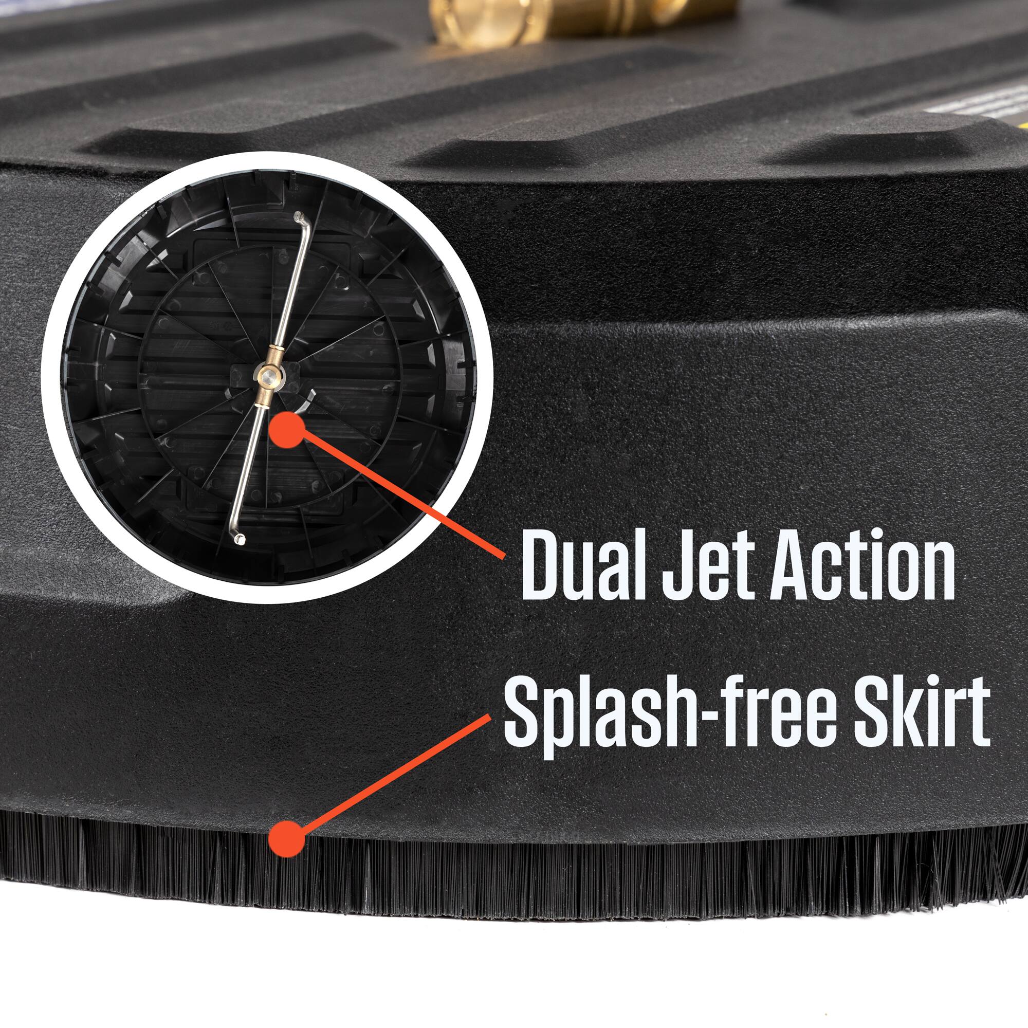Dual Jet Action Splash-free Skirt