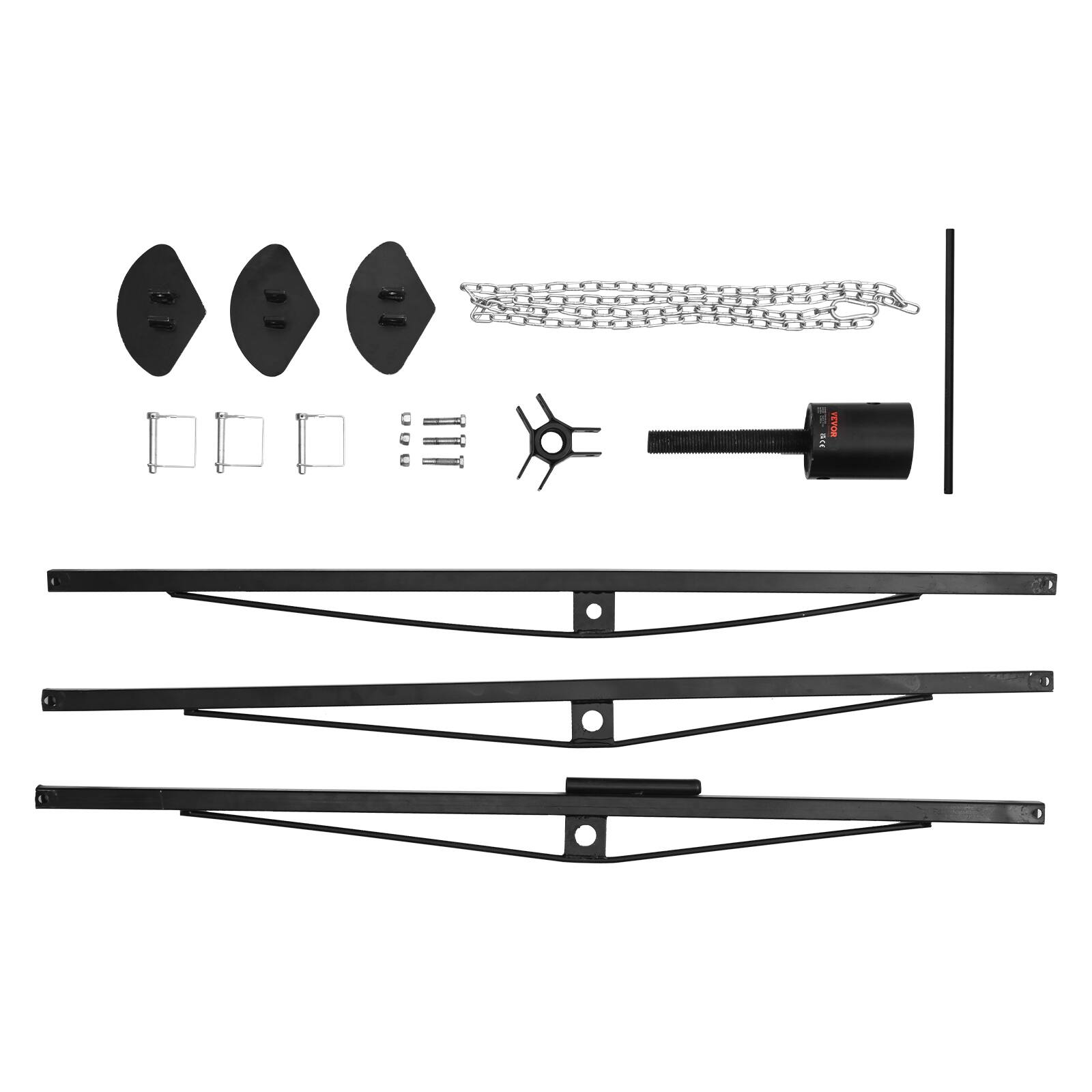 Alt View 4. VEVOR - 5th Wheel Tripod Stabilizer,5000 LBS Load Capacity Tripod Fifth Wheel Stabilizer, 35"-57" Adjustable Height RV Gooseneck - Black.