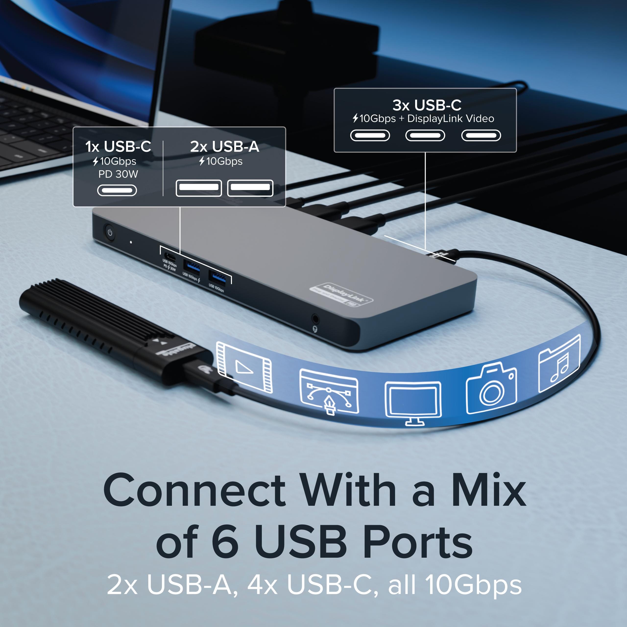 その他 plugable USB-C 4K DOCKING STATION Amazon.com: Plugable USB-C Wired Cube Mini Docking Station