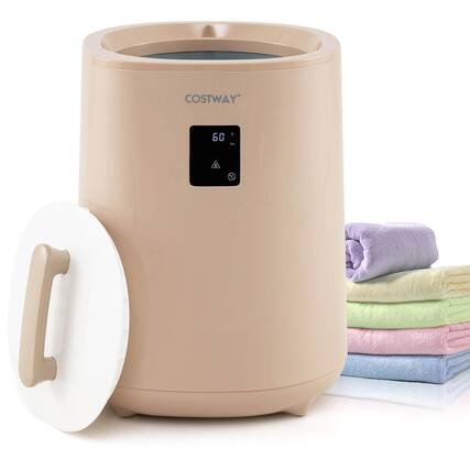 Front. Costway - Costway 18 L Towel Warmer for Bathroom Luxury Towel Heater with LED Display & Auto Shut off - Brown.