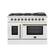 Front. Forno Appliances - Galiano 5.36 Cu. Ft. Freestanding Double Oven Gas Convection Range with Left-Swing Door - White.