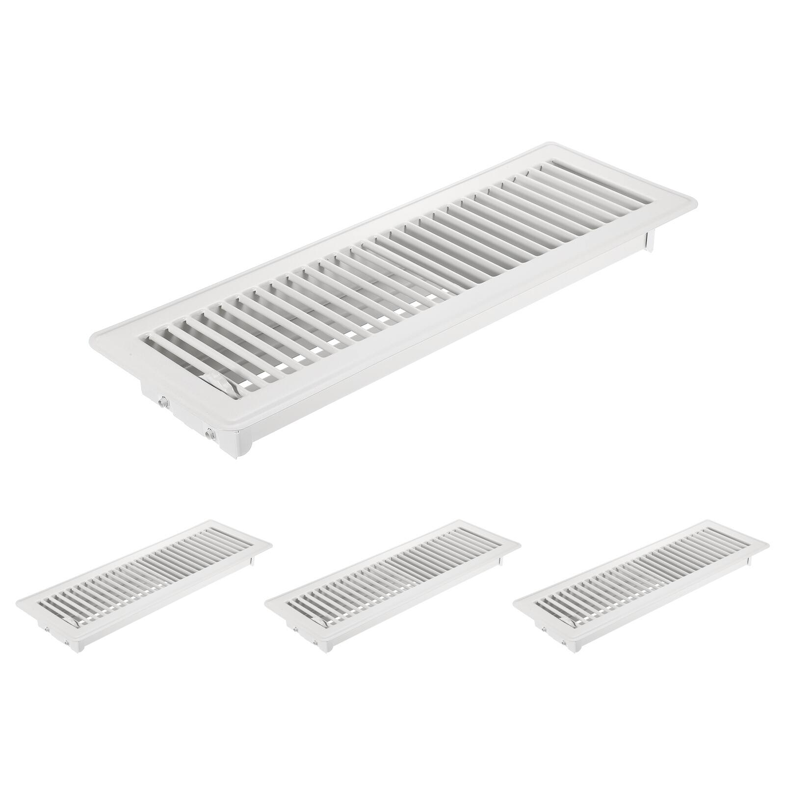 Unique Bargains - 4x14 Inch Floor Vent Covers, 4pcs Heavy Duty Metal Walkable Air Vent Covers, Adjustable Air Supply Lever for Home Office - Black price history on PriceWatchPro
