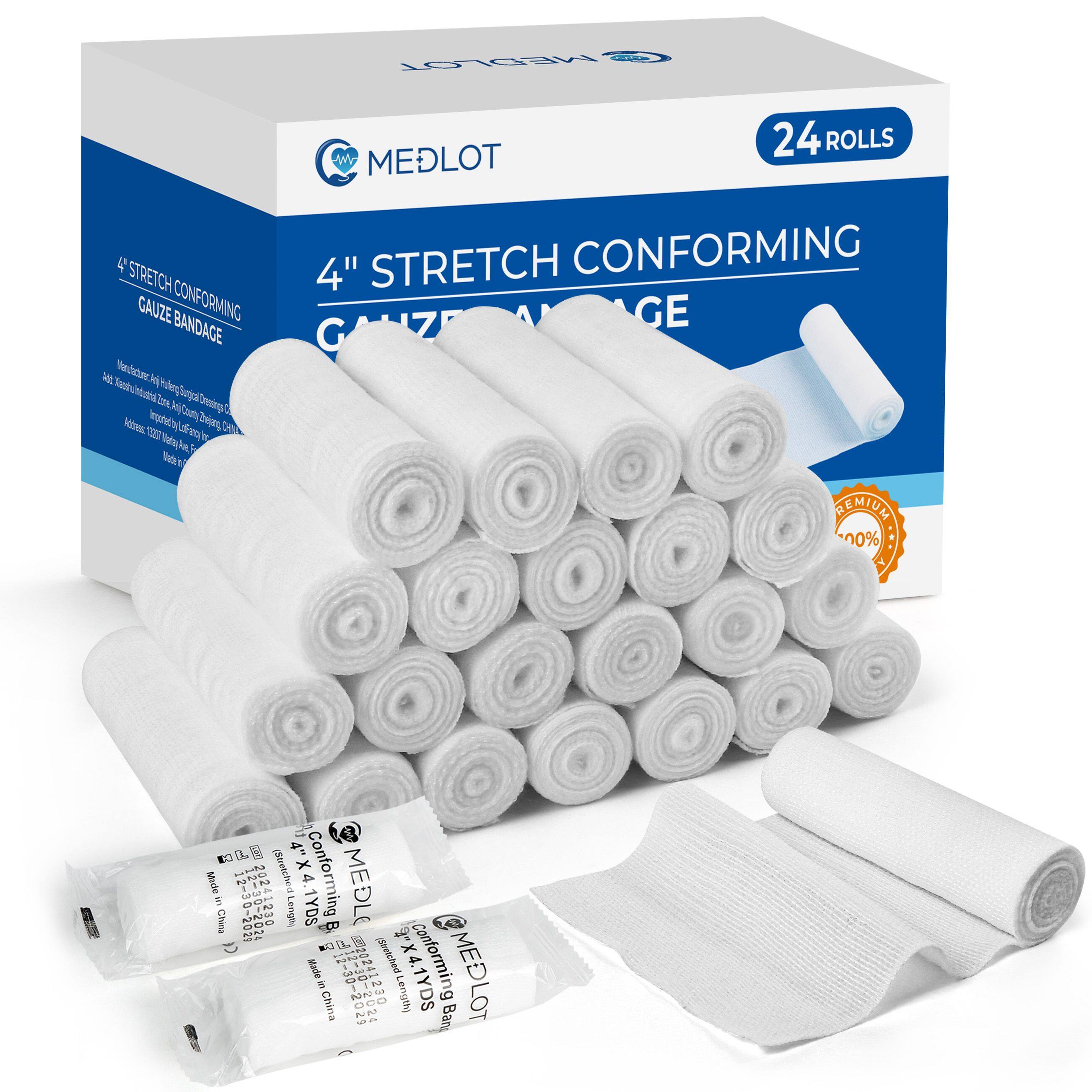MEDLOT  
4" STRETCH CONFORMING GAUZE BANDAGE  

24 ROLLS  

4" STRETCH CONFORMING GAUZE BANDAGE  

Premium 100% Cotton  

Conforming 4" x 4.1 YDS  

Made in China  

Conforming 4" x 4.1 YDS  

Made in China  

Conforming 4" x 4.1 YDS  

Made in China  

Conforming 4" x 4.1 YDS  

Made in China  

Conforming 4" x 4.1 YDS  

Made in China  

Conforming 4" x 4.1 YDS  

Made in China  

Conforming 4" x 4.1 YDS  

Made in China  

Conforming 4" x 4.1 YDS  

Made in China  

Conforming 4" x 4.1 YDS  

Made in China  

Conforming 4" x 4.1 YDS  

Made in China  

Conforming 4" x 4.1 YDS  

Made in China  

Conforming 4" x 4.1 YDS  

Made in China  

Conforming 4"