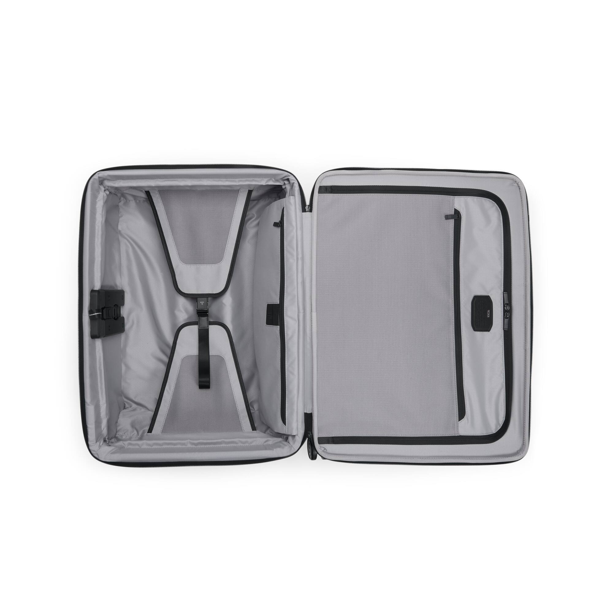 Left. TUMI - Alpha Medium Dual Access 26" Expandable Spinner Suitcase - Navy.